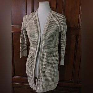 Bob Timberlake Youth Junior Sweater Size Small Beige Cardigan Gorgeous Knit Euc